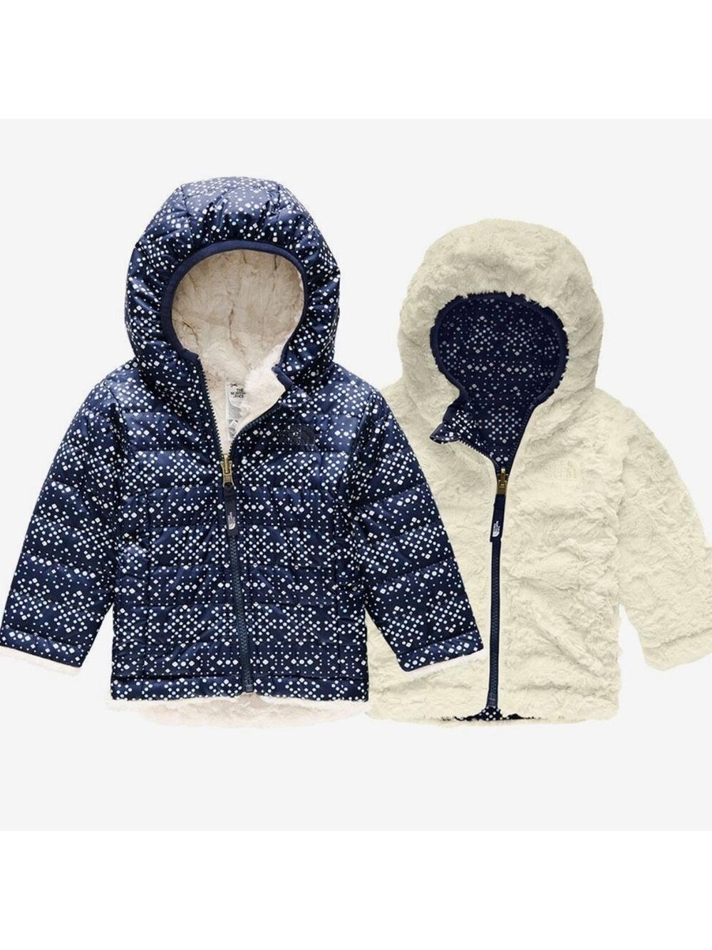 The North Face Navy and White Patterned Jacket
